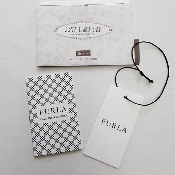 FURLA Gray Leather Long Zip Around Wallet with Box Dust Bag Tags - Picture 8 of 11